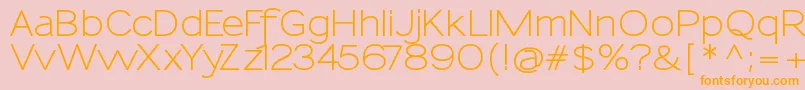 SansumiDemibold-Schriftart – Orangefarbene Schriften auf rosa Hintergrund