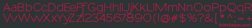 SansumiDemibold Font – Red Fonts on Black Background