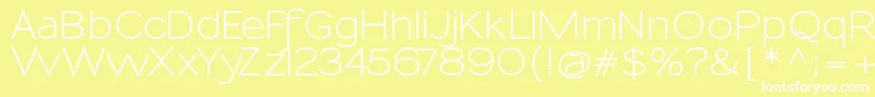 SansumiDemibold Font – White Fonts on Yellow Background