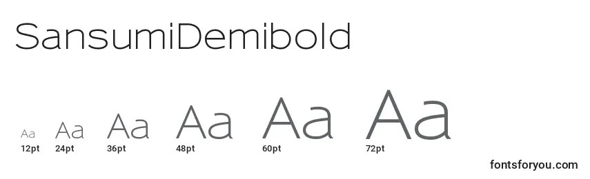 Размеры шрифта SansumiDemibold