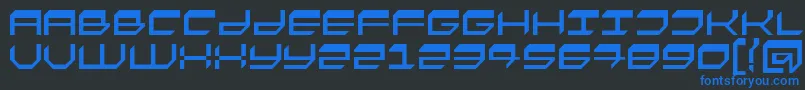 Fasto Font – Blue Fonts on Black Background