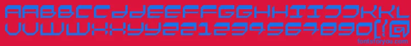 フォントFasto – 赤い背景に青い文字