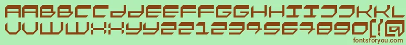 フォントFasto – 緑の背景に茶色のフォント