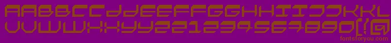 フォントFasto – 紫色の背景に茶色のフォント