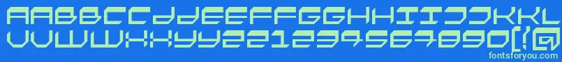 Fasto Font – Green Fonts on Blue Background