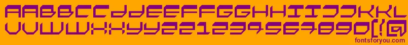 Fasto Font – Purple Fonts on Orange Background