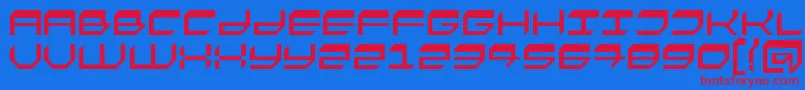 Fasto Font – Red Fonts on Blue Background