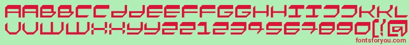 フォントFasto – 赤い文字の緑の背景