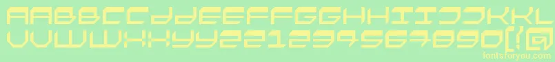 Fasto Font – Yellow Fonts on Green Background