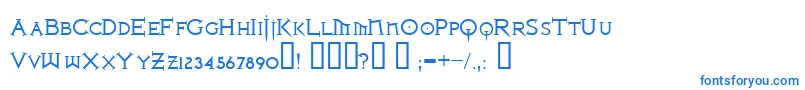 Шрифт Ironlrg – синие шрифты