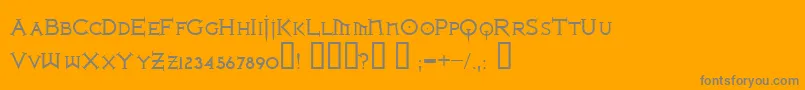 Lisätietoja Ironlrg-fontista Ironlrg-fontti – harmaat kirjasimet oranssilla taustalla