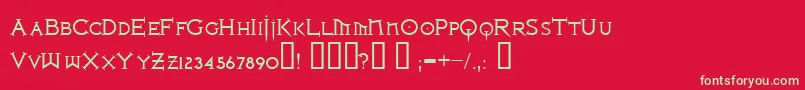 Шрифт Ironlrg – зелёные шрифты на красном фоне