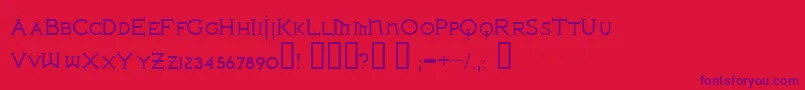 Ironlrg Font – Purple Fonts on Red Background