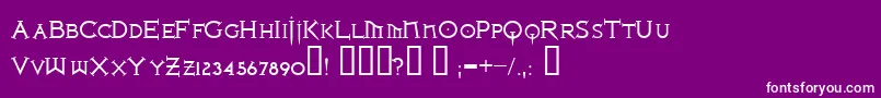 Ironlrg Font – White Fonts on Purple Background