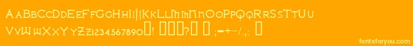 Więcej informacji o czcionce Ironlrg Czcionka Ironlrg – żółte czcionki na pomarańczowym tle