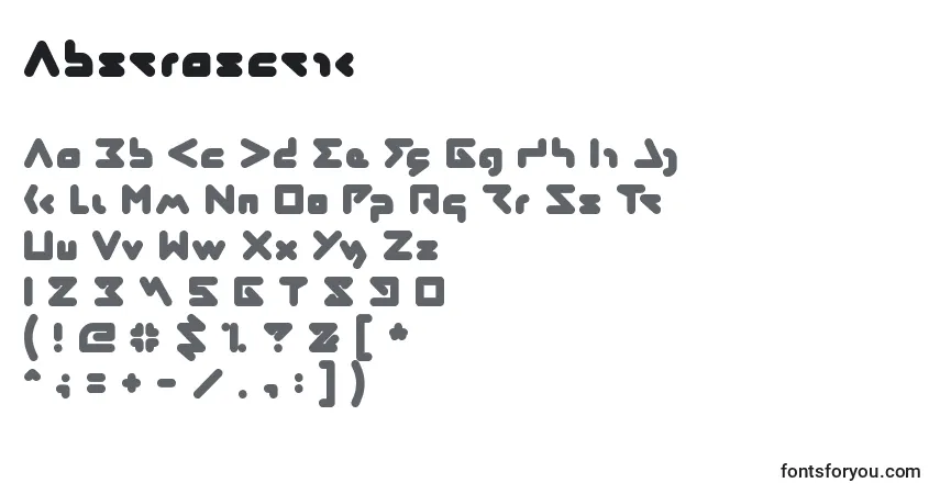 Schriftart Abstrasctik – Alphabet, Zahlen, spezielle Symbole
