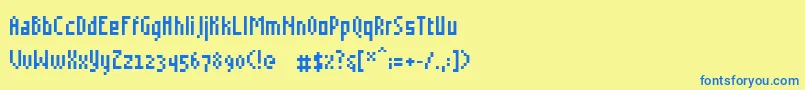 Grudblitter Font – Blue Fonts on Yellow Background