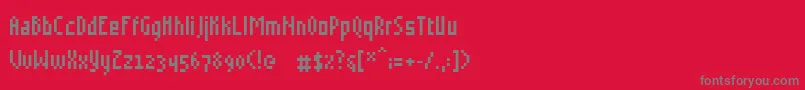 Grudblitter Font – Gray Fonts on Red Background