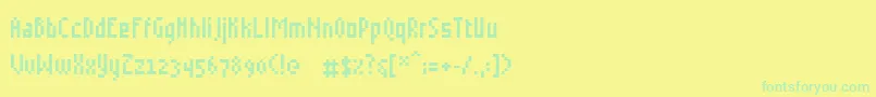 fuente Grudblitter – Fuentes Verdes Sobre Fondo Amarillo