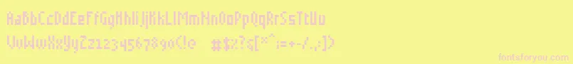 Grudblitter Font – Pink Fonts on Yellow Background