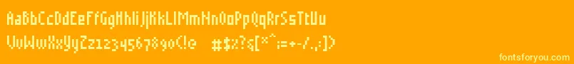 Grudblitter Font – Yellow Fonts on Orange Background