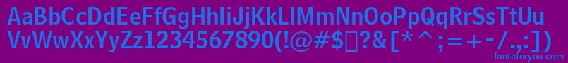 BellCentennialNameAndNumberBt Font – Blue Fonts on Purple Background