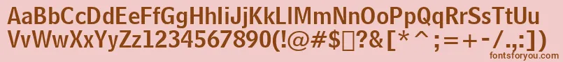 BellCentennialNameAndNumberBt Font – Brown Fonts on Pink Background