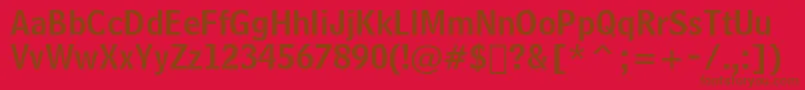 BellCentennialNameAndNumberBt Font – Brown Fonts on Red Background