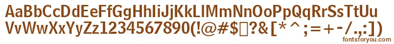 Шрифт BellCentennialNameAndNumberBt – коричневые шрифты на белом фоне