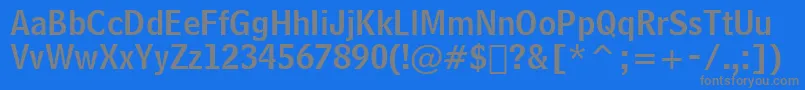 BellCentennialNameAndNumberBt Font – Gray Fonts on Blue Background