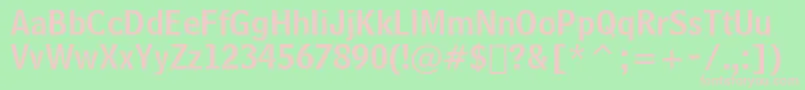 BellCentennialNameAndNumberBt Font – Pink Fonts on Green Background