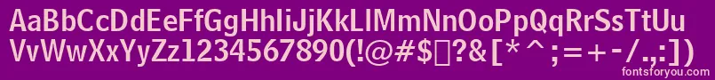 BellCentennialNameAndNumberBt Font – Pink Fonts on Purple Background