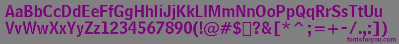 BellCentennialNameAndNumberBt Font – Purple Fonts on Gray Background