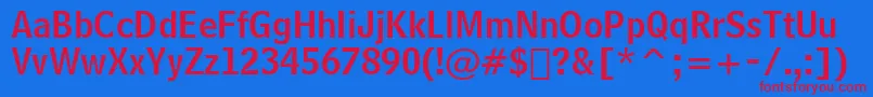 BellCentennialNameAndNumberBt Font – Red Fonts on Blue Background