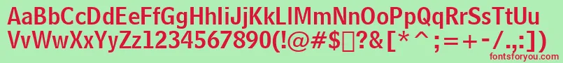 BellCentennialNameAndNumberBt Font – Red Fonts on Green Background