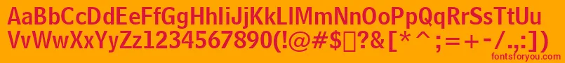 BellCentennialNameAndNumberBt Font – Red Fonts on Orange Background