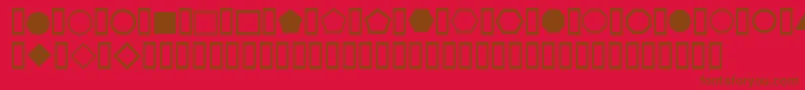 WeSimpleShapes Font – Brown Fonts on Red Background