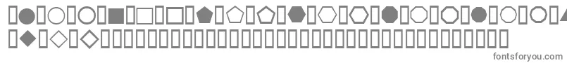 WeSimpleShapes-fontti – harmaat kirjasimet valkoisella taustalla