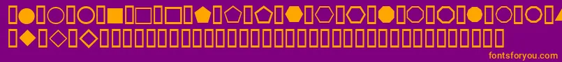 WeSimpleShapes-Schriftart – Orangefarbene Schriften auf violettem Hintergrund