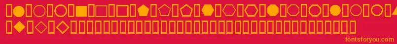 WeSimpleShapes Font – Orange Fonts on Red Background