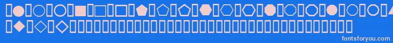 WeSimpleShapes Font – Pink Fonts on Blue Background