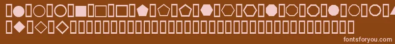 フォントWeSimpleShapes – 茶色の背景にピンクのフォント