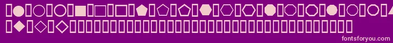 WeSimpleShapes Font – Pink Fonts on Purple Background