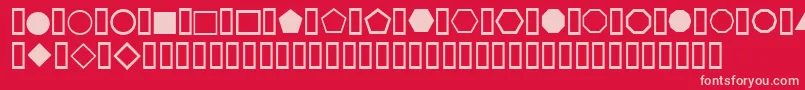 WeSimpleShapes Font – Pink Fonts on Red Background