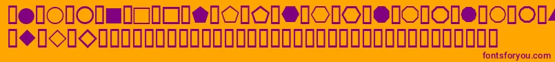 WeSimpleShapes Font – Purple Fonts on Orange Background