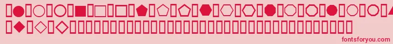 Police WeSimpleShapes – polices rouges sur fond rose