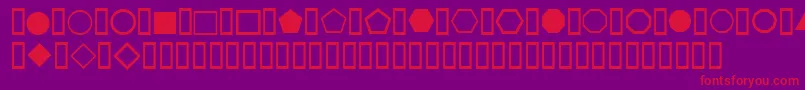 WeSimpleShapes Font – Red Fonts on Purple Background