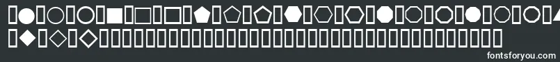 WeSimpleShapes-Schriftart – Weiße Schriften auf schwarzem Hintergrund
