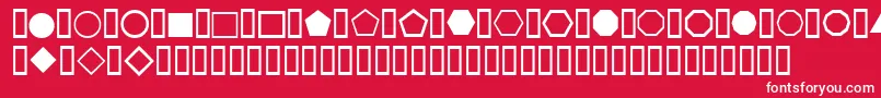 WeSimpleShapes Font – White Fonts on Red Background