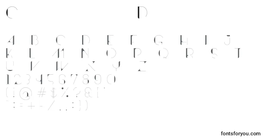 A fonte ContrastoDemo – alfabeto, números, caracteres especiais